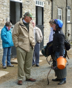 photo of Andy chatting to an owners on a stable visit