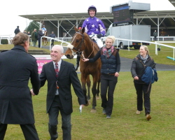 photo of Andy with Jimmie Brown at Wetherby