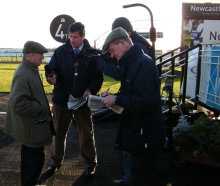 photo of Andy being interviewed for At The Races